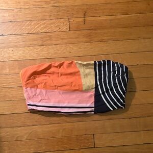 Colorblock Strapless Bathing Suit Top